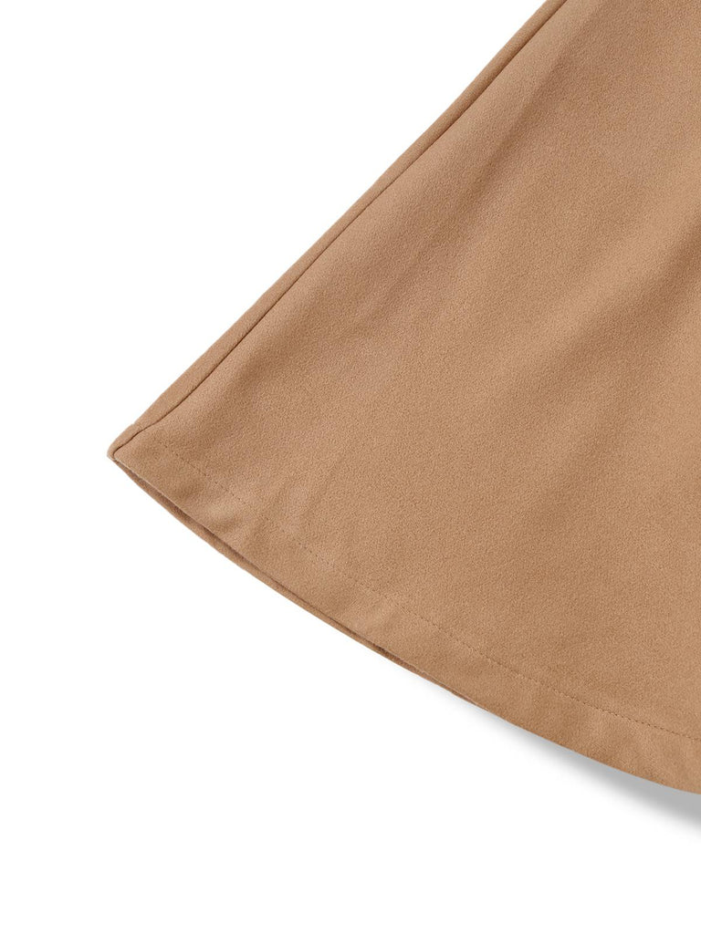 Giacca a mantello con collo alto e cintura anni '70