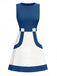 [Prevendita] Abito mod senza maniche color block blu anni '60