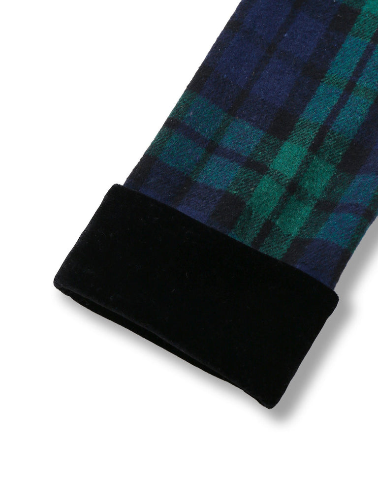 [Prevendita] Cappotto a quadri con colletto a tacca blu e verde anni '40