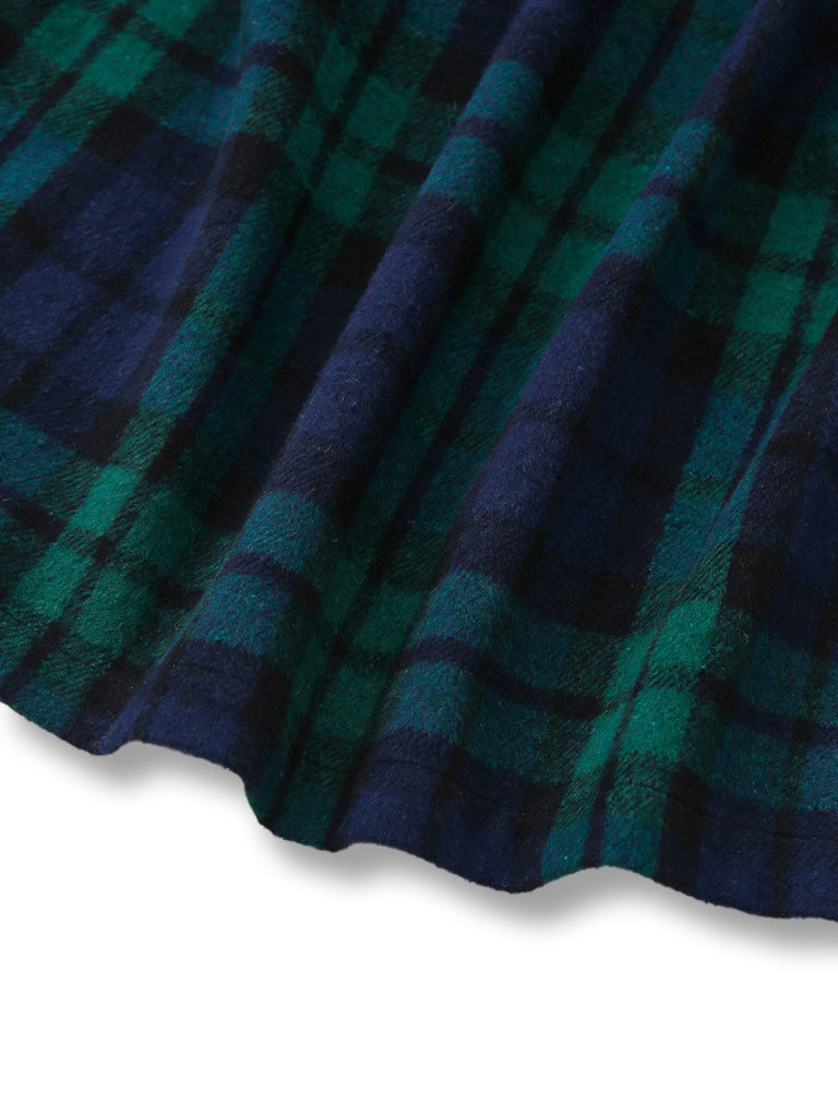 [Prevendita] Cappotto a quadri con colletto a tacca blu e verde anni '40