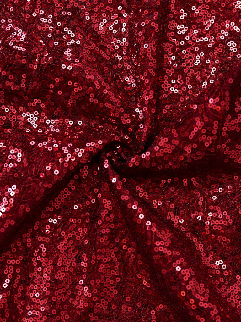 Giacca in paillettes a maniche lunghe con revers anni '70