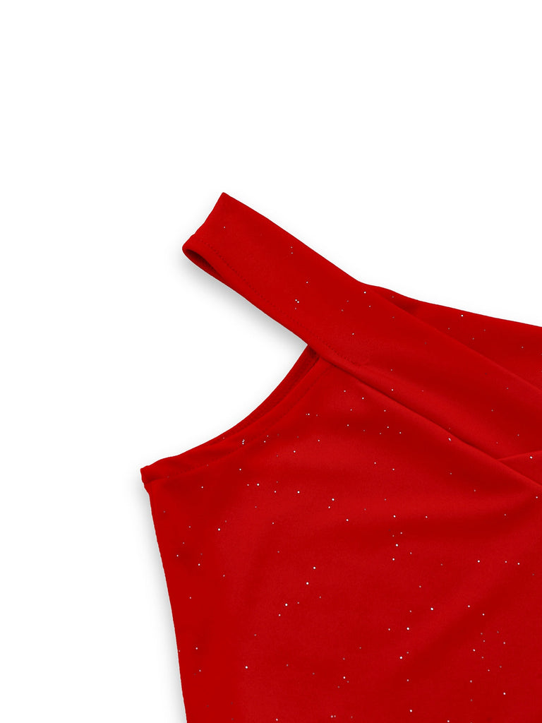 Abito da sirena scintillante con spalle scoperte anni '30