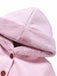 Cappotto con cappuccio e bottoni in finta lana rosa anni '50