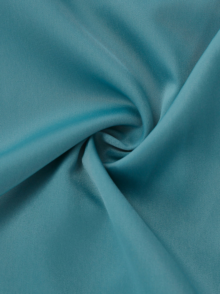 Tuta lunga paillettes e revers in pelliccia blu anni '70