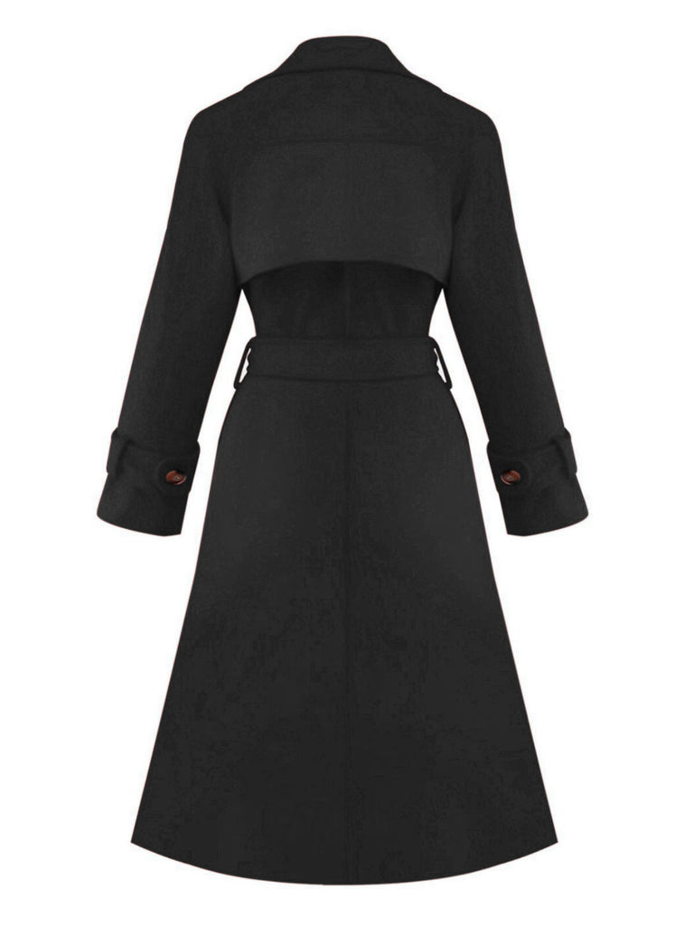 Trench doppiopetto con revers anni '50