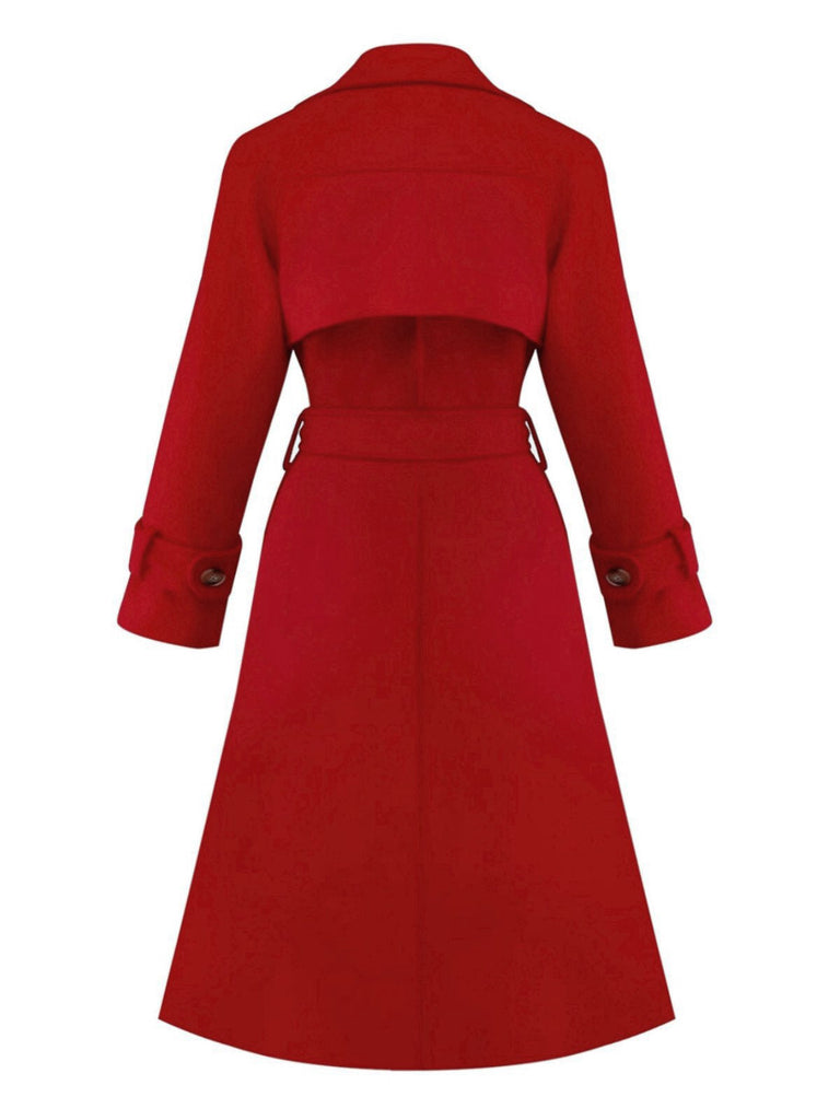 Trench doppiopetto con revers anni '50