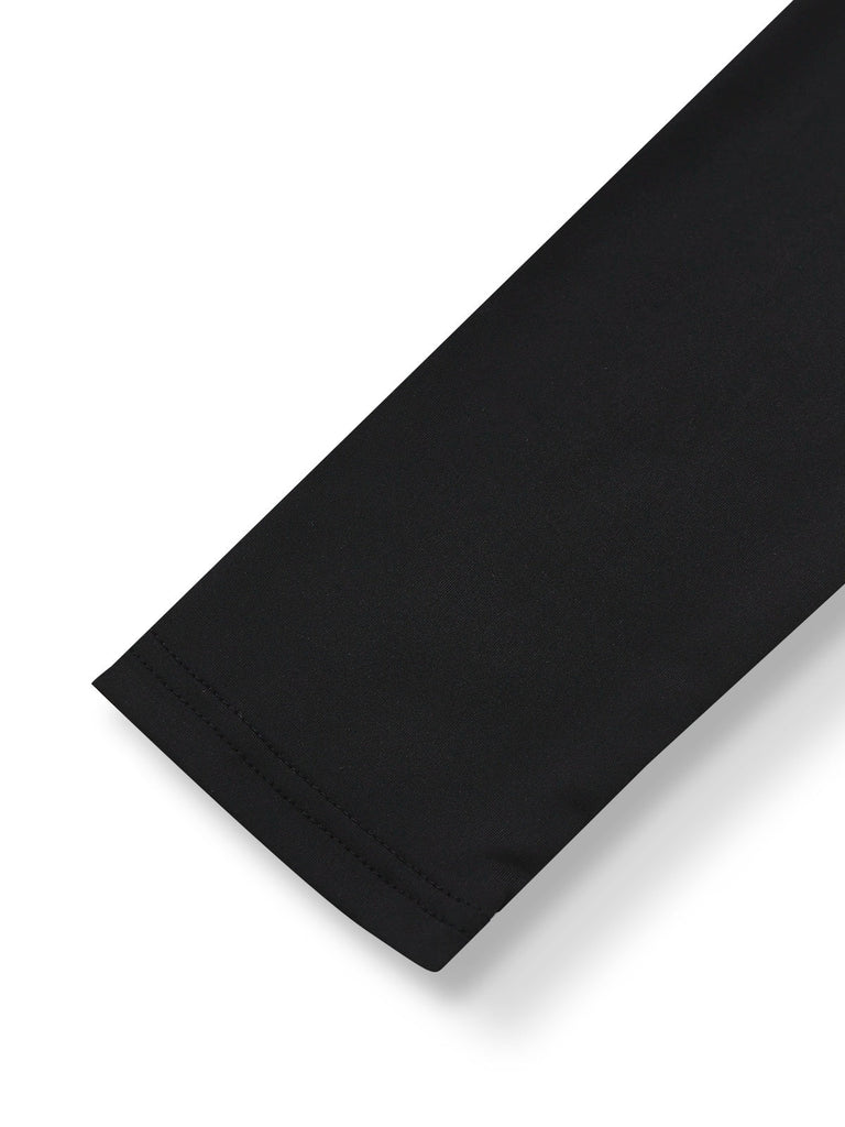 2PCS Top a maglia con collo alto e pantaloni a gamba larga nero anni '30