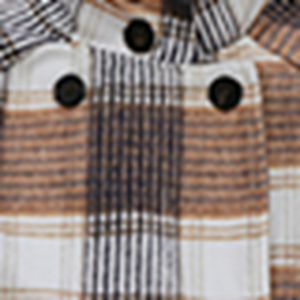 Cappotto in finta lana a quadri a quadretti cachi anni '30