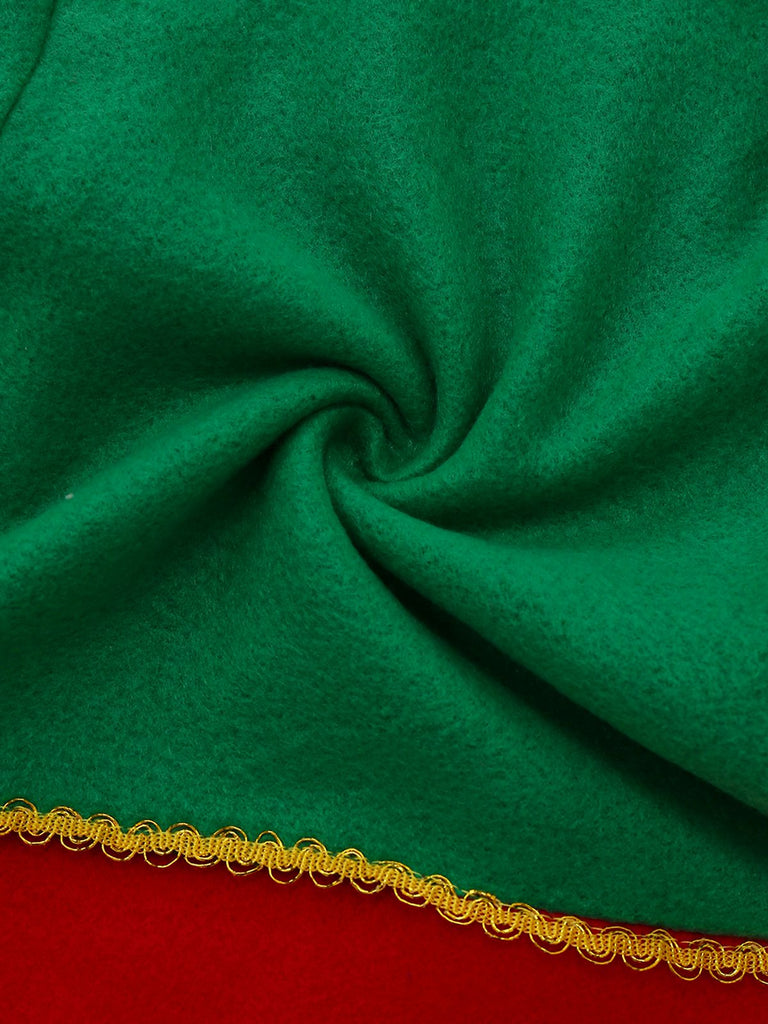 Costume da elfo di Natale per cosplay verde anni '60