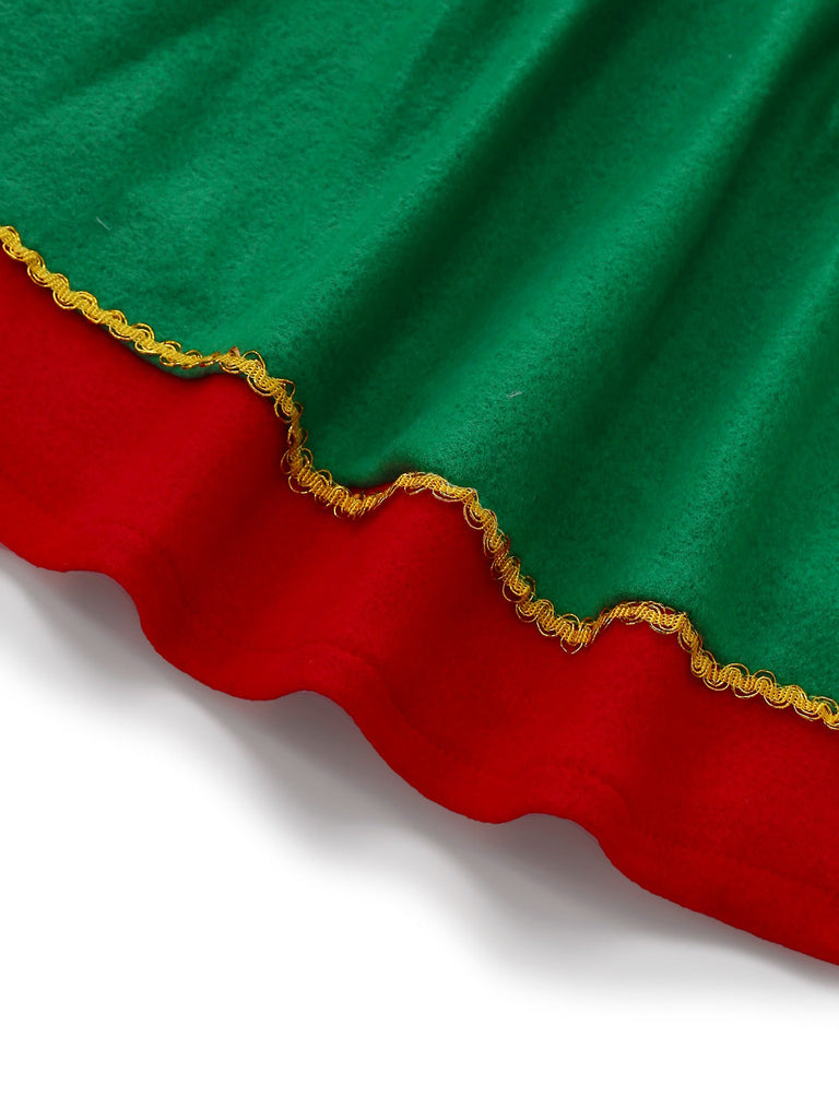 Costume da elfo di Natale per cosplay verde anni '60