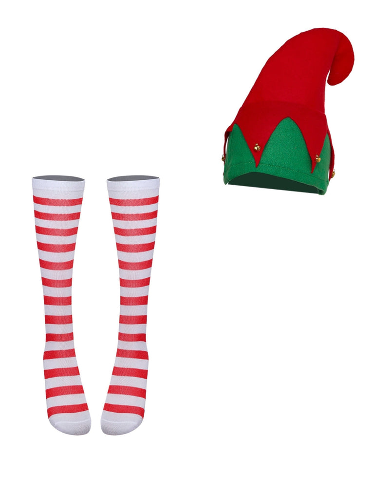 Costume da elfo di Natale per cosplay verde anni '60