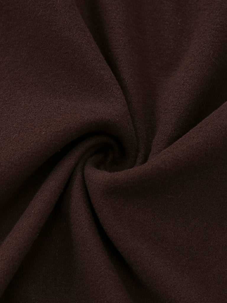 Cappotto con collo in pelliccia sintetica con revers anni '60