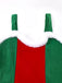 Completo di abiti natalizi in peluche rosso e verde anni '60