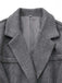 2PCS Blazer con revers e gonna a pieghe a trapezio grigio anni '40