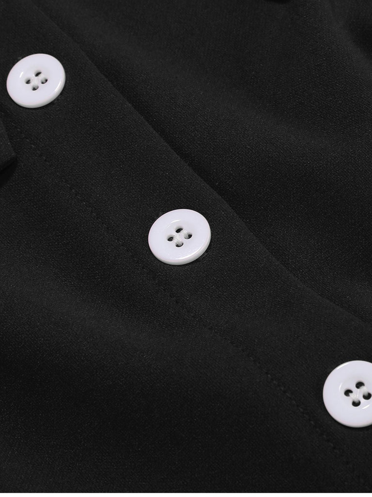 Abito a ruota a pois con fiocco anni '50