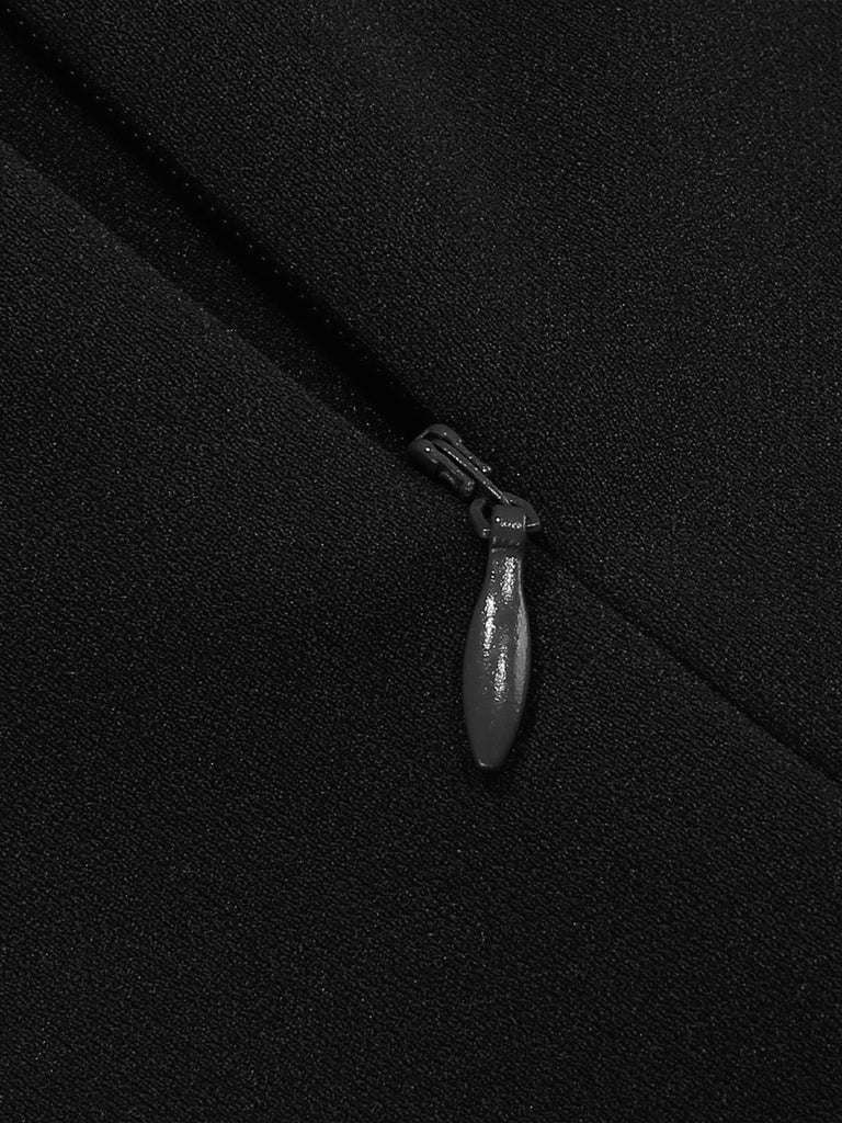 Abito a ruota a pois con fiocco anni '50