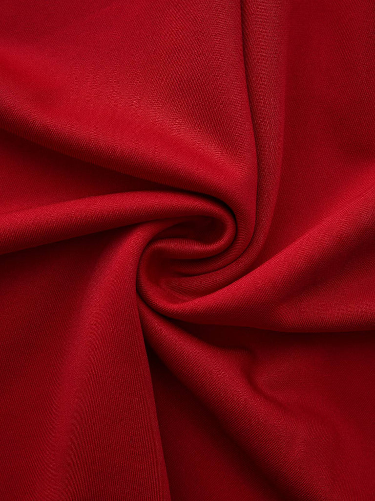 Abito a ruota con revers a vita alta anni '50