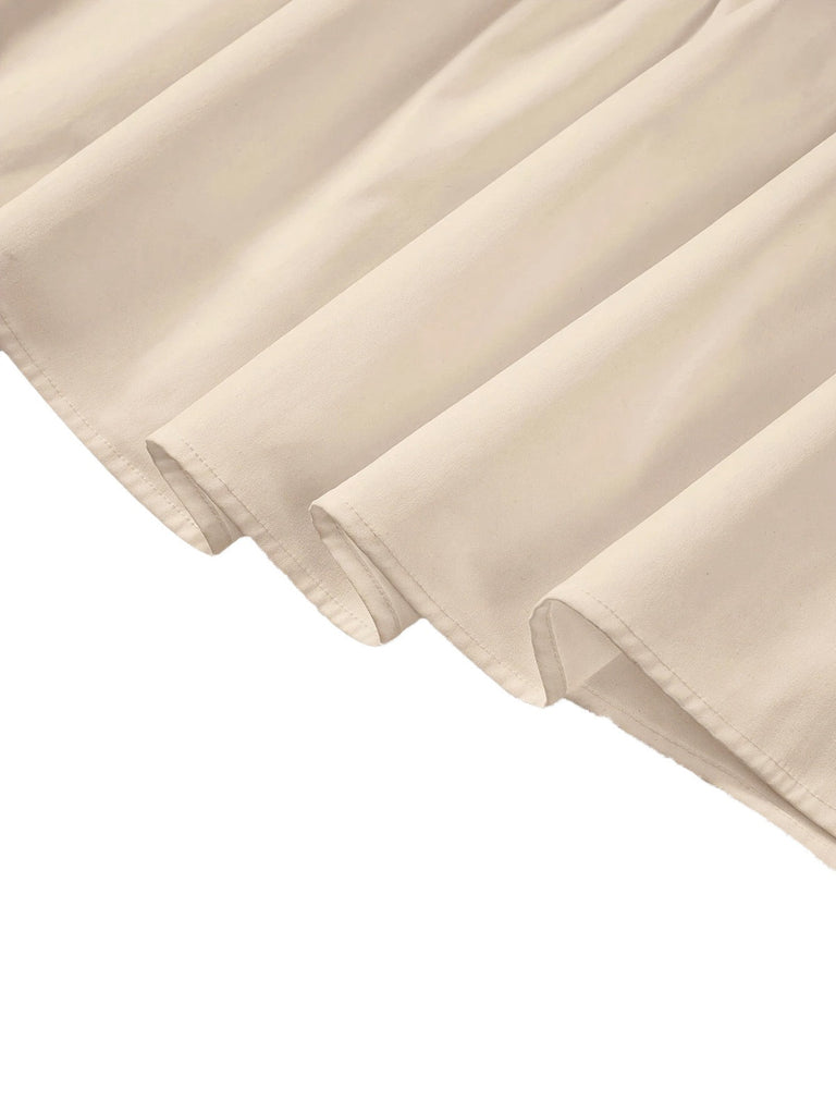 Gonna a balze multistrato beige anni '40