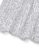 Abito monospalla con spacco laterale in paillettes argento anni '20