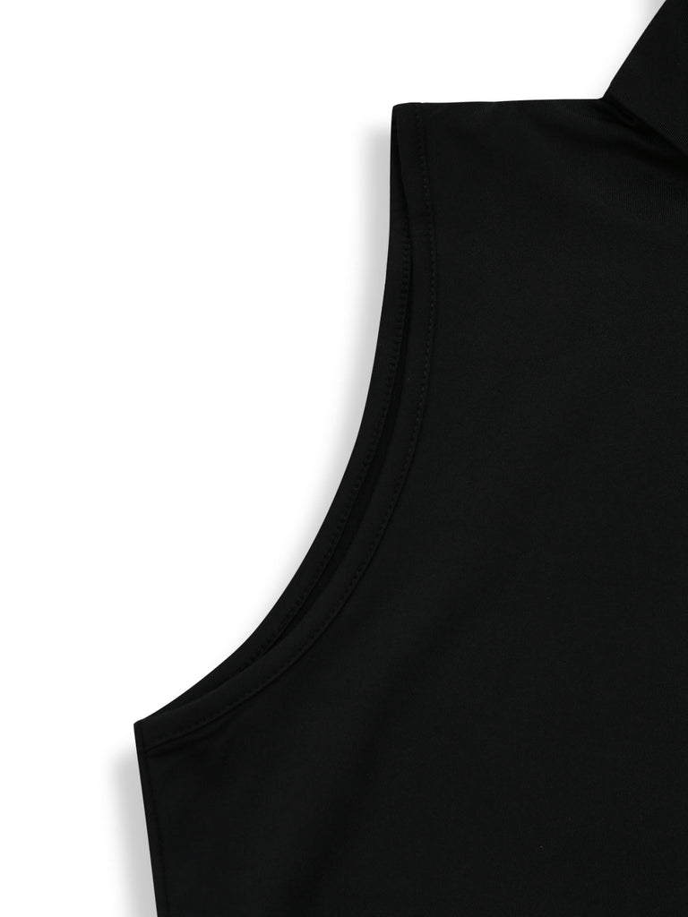 2PCS Top a collo alto e gonna floreale nero anni '30