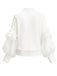 [Prevendita] Camicetta volant con nodo con maniche a lanterna bianco anni '40