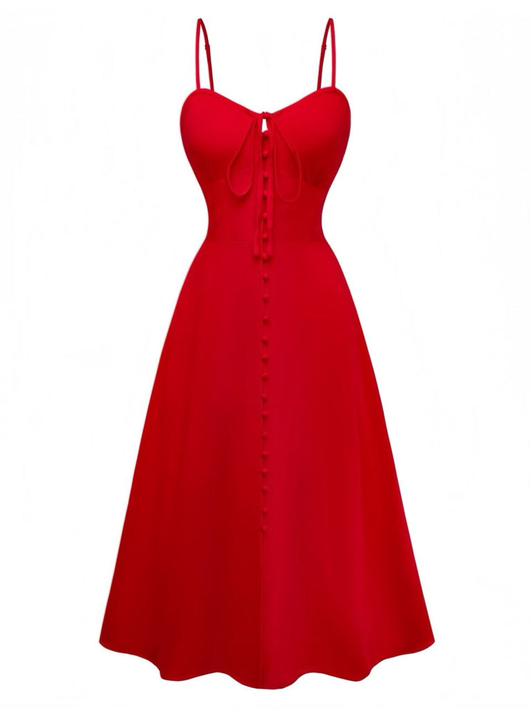 Abito sottoveste senza maniche con vita arricciata anni '50