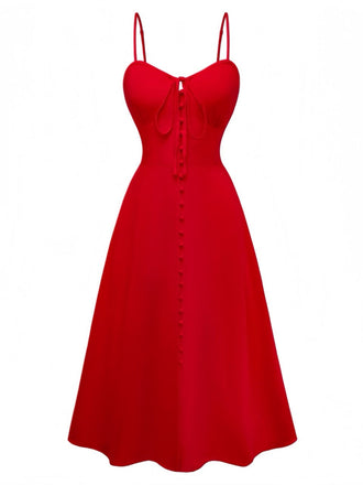 Abito sottoveste senza maniche con vita arricciata anni '50