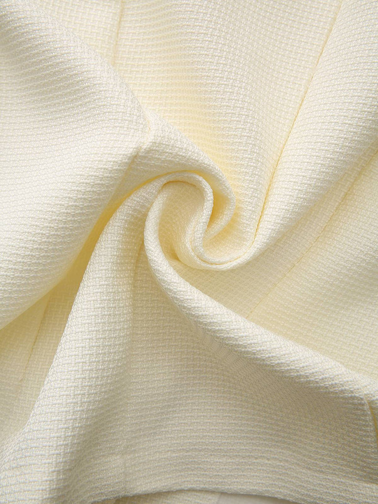 Giacca con bottoni a maniche lunghe beige anni '50