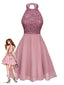 Abito con perline e paillettes patchwork senza maniche anni '50