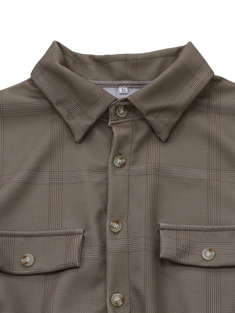 Tuta lunga a quadri con cintura e revers verde anni '30