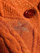 Cardigan con stelle ricamate e scollo a V arancione anni '40