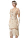Abito Charleston con frange e perline di paillettes anni '20