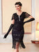 Abito flapper in paillettes con frange e perline anni '20