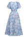 [Prevendita] Abito Verde Salvia Anni '30 in Chiffon con Farfalla e Maniche a Volant