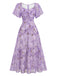 [Prevendita] Abito Verde Salvia Anni '30 in Chiffon con Farfalla e Maniche a Volant