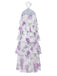 Abito Floreale Halter a Balze con Volant - Lavanda Anni '30 3