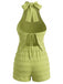 2 Pezzi 2PCS Verde in Pizzo Trim Halter & Shorts Anni '40 3