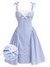 [Prevendita] Abito Vertical Stripe in Pizzo Drop Waist - Blu Anni '50
