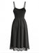 Abito Anni '70 in Pizzo con Texture Scollo a V e Spalline Sottili