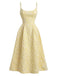 Yellow 1950s Sleeveless Midi Dress 2