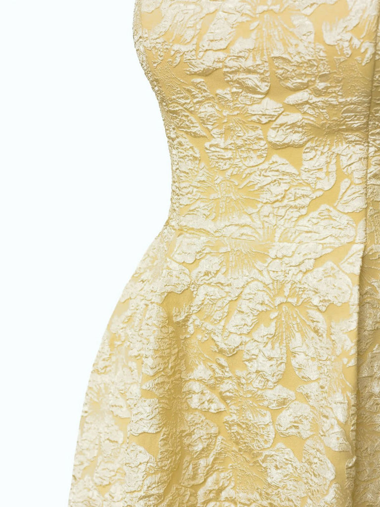 Yellow 1950s Sleeveless Midi Dress 5