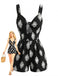 Tuta Corta Nera con Cut-Out e Intreccio Frontale Anni '50