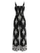 Tuta Lunga Boho Floreale con Gonna Ampia Arricciata Anni '70 4