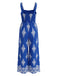 Tuta Lunga Boho Floreale con Gonna Ampia Arricciata Anni '70 3