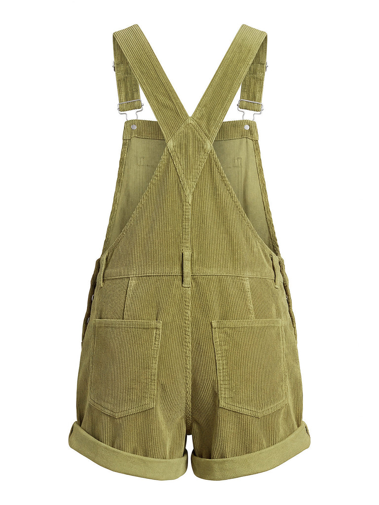 Tuta Corta Multi-Pocket Corduroy - Verde Anni '60 2