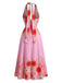 Abito Halter Scollo a V Sunflower Fitted Waist Svasato Anni '50 6