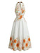 Abito Halter Scollo a V Sunflower Fitted Waist Svasato Anni '50 8