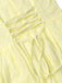 Mini Abito con Maniche a Sbuffo e Scollo a V Ricamato in Cotone Giallo Anni '60 6