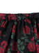 Red 1950s Vintage Floral Dress 3