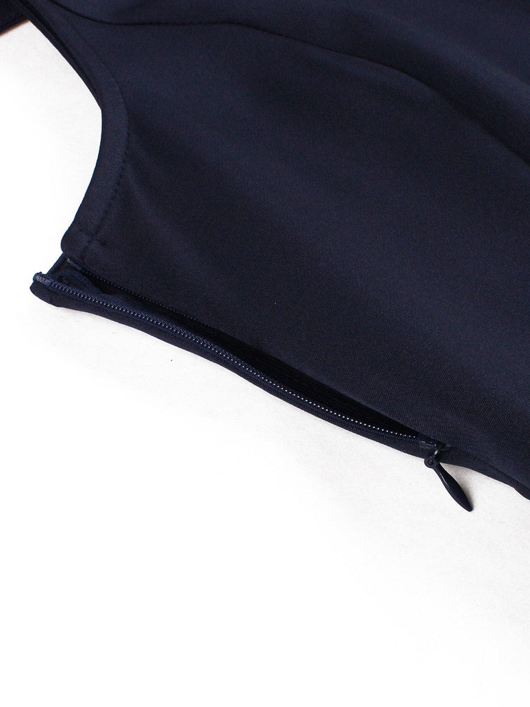 Abito Sailor Rosso con Fiocco Sleeveless Svasato Anni '50 4